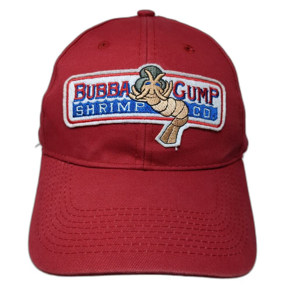 Bubba Gump Shrimp Co. Snapback Red One Size Hat Forrest Gump Movie Embroidered